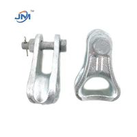 Cosses à fourche galvanisées à chaud, fixations haute résistance pour câbles à fibres optiques, accessoires électriques