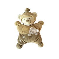 Bavoirs de bébé ours en peluche marron de solidité en peluche personnalisés pour la journée des enfants