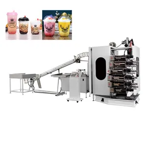 Mesin cetak Offset mangkuk katering cangkir teh susu plastik otomatis dengan standar CE