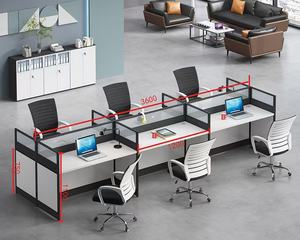 Bureau personnel debout bureaux meubles 6 places bureau poste de travail Table hauteur bureau - Product Image 6