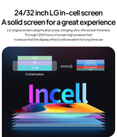 Tableau blanc interactif numérique intelligent de classe, écran LCD tactile multi-incell 10 points, 24 pouces, pour l'éducation, la maison et l'école