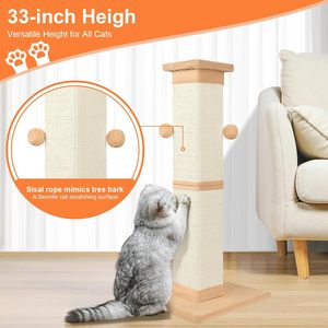 Scratch Post per gatti per interni grande gatto Scratcher proteggi i tuoi mobili graffio gatto 33 pollici - Product Image 6