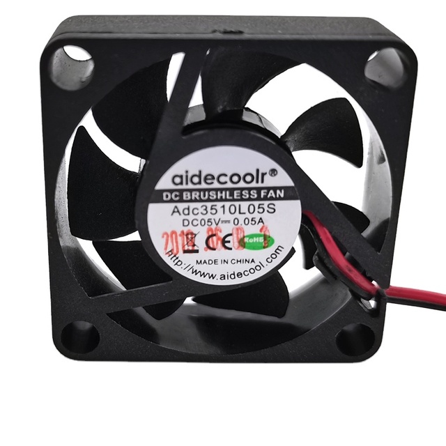 Aidecoolr DC 12V Black Brushless Cooling Fan 35*35*10mm OEM & ODM Supported Plastic Blades for Aromatherapy Machine