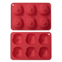 Cetakan Silikon Ramah Lingkungan Bebas BPA, Desain Badut Lucu, Grosir Kustom, Dapat Digunakan Kembali, Aman untuk Oven dan Microwave