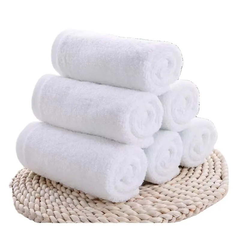 Bagno di lusso bianco 100% cotone egiziano asciugamano personalizzato Logo 5 stelle Hotel asciugamani per le mani