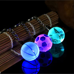 HBL Wholesale Creativity Crystal Key Chain Cartoon Customization Transparent Crystal Ball Key Souvenir Gift