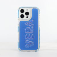 Nouveau Avrrial personnaliser bulle Style lettre colle dégoulinant gelée couleur coque de téléphone pour iPhone 16 15 14 13 12 11