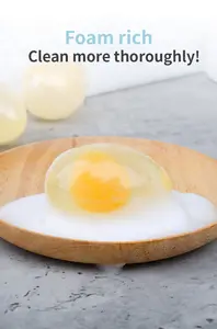 Nuovo arrivo bellezza organico fatto a mano tuorlo d'uovo sapone collagene Anti Acne Gluta sbiancante sapone aminoacido uovo