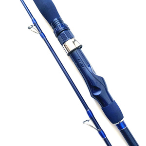 Canne à pêche marine Kaman <span class=keywords><strong>Dragon</strong></span> Carbon 2 brins 2,28 m, action rigide, pour bateau, anneaux Fushi, poids 180g, 118cm pliée - Product Image 1