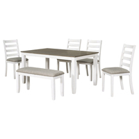 Mobilier de salle à manger en bois massif Offre Spéciale moderne et luxueux ensemble de 4 chaises rembourrées et un banc