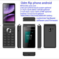 Téléphone à clapet Odm Android 4g Écran tactile Écran tactile Téléphone à clapet Android Débloqué Clavier Android personnalisé Téléphone mobile à clapet Version mondiale