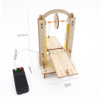 Kit de Modélisation de Pont à Bascule en Bois DIY avec Télécommande Filaire, Jouet Scientifique Éducatif STEM pour Enfants, Cadeau