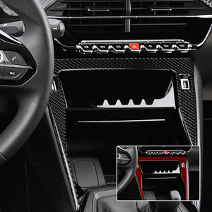 Pour <span class=keywords><strong>Peugeot</strong></span> <span class=keywords><strong>208</strong></span> 2020 <span class=keywords><strong>2021</strong></span> 2022 2023 2024 2025 – Autocollant de garniture en fibre de carbone pour cadre de levier de vitesse de console centrale et interrupteur de fenêtre - Product Image 5