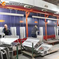 Système de revêtement en poudre électrostatique automatique AttractiveChina pour les armoires électriques, une solution de ligne de revêtement efficace