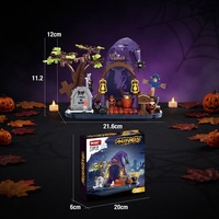 Bloques de Construcción de Animales y Naturaleza de Estilo Nuevo, Transfronterizos, Personalizados, Modelos de Cabeza de Calabaza Fantasma, Educativos, de Plástico ABS de Partículas Pequeñas