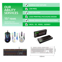 Clavier de jeu mécanique filaire Keywin K101, 104 touches, stock d'usine, clavier de jeu mécanique filaire LED pleine taille OEM