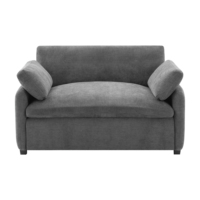 Canapé simple en chenille surdimensionné 50*43 pouces, fauteuil rembourré moderne et confortable, canapé-lit avec coussins pour le salon