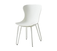 Chaises de salle à manger/de bureau STG, design moderne nordique, colorées, simples, créatives, avec pieds en métal, sans accoudoirs, couleur jaune-vert, pour restaurant
