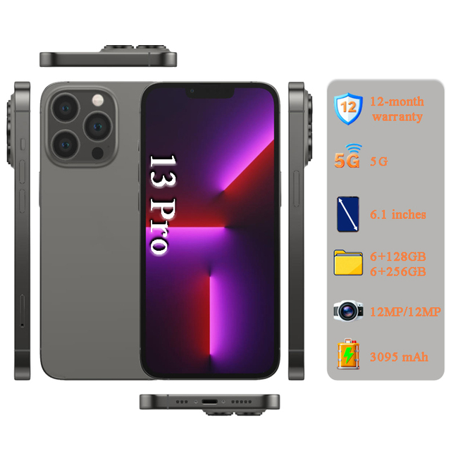 Hot Selling 100% Original Mobile Phones 13 Pro 128GB/256GB [12MP Camera] Unlocked Global Version 5G Smartphone A+ Quality