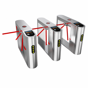Tourniquet à trépied de 1400 mm avec manchon de tige rouge et matrice LED lumineuse pour les portes d'accès des terminaux de ferry - Product Image 6