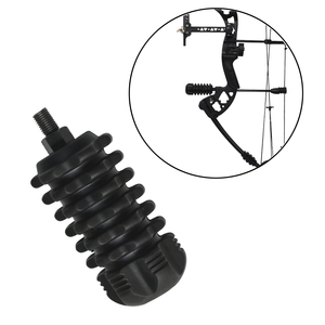 Amortisseur professionnel <span class=keywords><strong>noir</strong></span> en caoutchouc composite pour <span class=keywords><strong>poulie</strong></span> de tir à l'<span class=keywords><strong>arc</strong></span> et flèche, vente en gros - Product Image 1