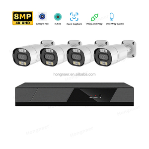 Hongnaer 8MP DVR 4 kênh trong nhà ngoài trời Analog an ninh CCTV Hệ thống <span class=keywords><strong>Camera</strong></span> 4K AHD kỹ thuật số Video Recorder hệ thống giám sát - Product Image 1