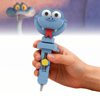 Set de Bloques de Construcción MOC, Figura en Forma de Serpiente, Modelo de Grabador de Voz con Forma de Rábano, Juguete de Ensamblaje con Ladrillos de Partículas Pequeñas para Decoración de Escritorio