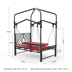 Cama de bondage BANSEY 3 en 1 con soporte para columpio, cama de sujeción de acero resistente, cama de metal para bondage, capacidad de 300 kg. - Product Image 5