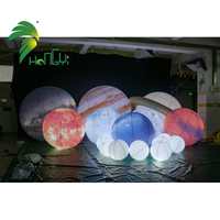 Décoration d'événements lumineuse LED, ballons gonflables planètes, systèmes solaires gonflables