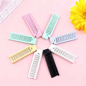 Peine Plegable Portátil Antiestático de Doble Uso para Trenzar y Rizar el Cabello, Peine de Viaje de Bolsillo, Peine de Hotel y Otras Necesidades Diarias - Product Image 1