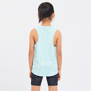 Nueva llegada, nuevo diseño de camiseta sin mangas para niñas, ropa deportiva para gimnasio, correr, entrenamiento, Yoga, Top, ropa deportiva para niños - Product Image 2