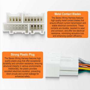 ओम फैक्टरी निर्माता ऑटोमोटिव स्टीरियो ऑडियो कनवर्टर 16-पिन तार का उपयोग शुद्ध तांबे के कंडक्टर pvc आइसो9001/ts16949 छेड़छाड़ - Product Image 5
