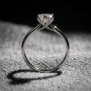 Prong Setting Minimalist 925 Sterling Silver Women's Vietnam Lab Created Moissanite Solitaire Engagement <b>Ring</b> GRA Certified - Product Image 1