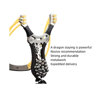 Lance-pierre puissant Dragon Killing Round Skin, complet, haute précision, pour tir de précision, pour oiseaux et poissons, avec bande en cuir, pour l'extérieur, pour balles puissantes - Product Image 3