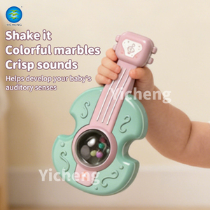 Jouet éducatif pour bébé, hochet en forme <span class=keywords><strong>de</strong></span> <span class=keywords><strong>guitare</strong></span>, jouet sensoriel pour nourrissons avec perles colorées, jouets musicaux d'apprentissage précoce pour nouveau-nés - Product Image 3
