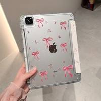 Étui de protection rigide transparent en cuir avec impression personnalisée par sublimation et porte-crayon pour iPad 11 A16 Air 11 10.9 Pro 11 12.9 13