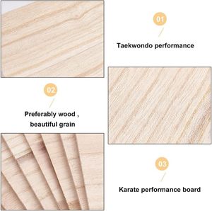 MOONA - Juego de 12 Tablas de <span class=keywords><strong>Madera</strong></span> de Paulownia Rectangulares para Karate y Taekwondo, 3.5 mm de Grosor, 11.7x7.9 Pulgadas, Color <span class=keywords><strong>Madera</strong></span> Natural - Product Image 3