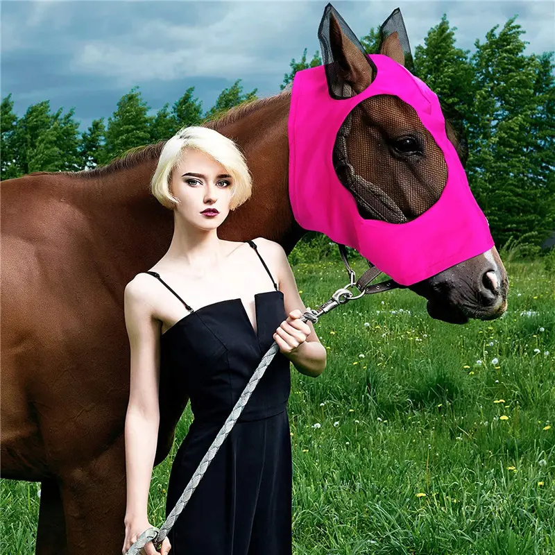 Nouveaux produits masque anti-mouche de cheval masques de Protection respirants légers pour chevaux
