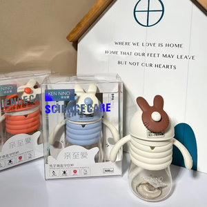 Bouteille d'eau pour bébé de haute qualité, mignonne, <span class=keywords><strong>anti</strong></span>-<span class=keywords><strong>fuite</strong></span>, <span class=keywords><strong>anti</strong></span>-chute, portable, avec poignée et paille - Product Image 4