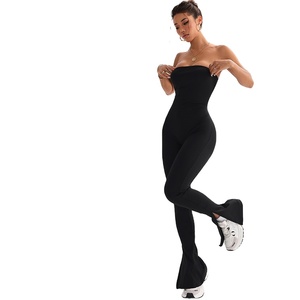 <span class=keywords><strong>Tuta</strong></span> da Yoga in Vendita, Colore Unito, Slim Fit, per Allenamento Sportivo, Pantaloni a Zampa, Alta Elasticità, Senza Spalline, <span class=keywords><strong>Tuta</strong></span> <span class=keywords><strong>Intera</strong></span> da Yoga - Product Image 4