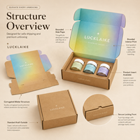 Boîtes d'expédition personnalisées en papier kraft avec impression arc-en-ciel, emballages de luxe pour crèmes corporelles, pots, cadeaux, abonnements