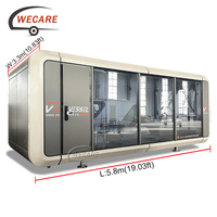 Wecare Maisons modernes préfabriquées de luxe Capsule Apple Pack plat japonais pour villa, hôtel, boutique, kiosque, appartement