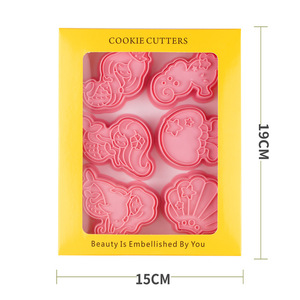 Set di 6 Tagliabiscotti a Forma di Principessa <span class=keywords><strong>Sirena</strong></span>, Nuovo Design, 6 Lame in Plastica per Biscotti e Caramelle - Product Image 5