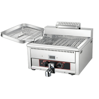 Freidora Industrial Multifuncional de Acero Inoxidable de Alta Calidad con Certificación CE, de Gas Natural, 1600W+, para Pollo y Papas Fritas