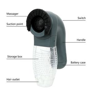 مقص كهربائي محمول وصغير للبيئة لتنظيف الكلاب والقطط ، مكنسة تنظيف الحيوانات الأليفة مع مشط شعر بلاستيكي ، جهاز شفط ، منظف فرو - Product Image 2