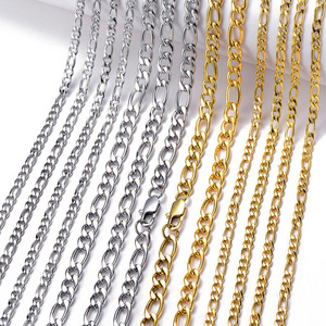 BSC6 Custom gioielli 925 puro argento Sterling 18k placcato oro corda Figaro Miami cubano collana a catena per uomo donna - Product Image 5