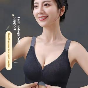 Reggiseni Sportivi Comodi da Donna Anti-Cedimento Taglie Forti Push-up Senza Ferretto Intimo Traspirante Sexy in Pizzo - Product Image 4