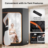 Sauna vapeur compact pour intérieur, gain de place, avec panneau de commande intelligent et prise en charge multi-tension, pour hôtel, appartement, tente de sauna portable