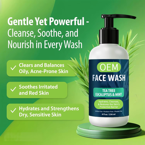 Nettoyant <span class=keywords><strong>visage</strong></span> doux OEM pour hommes et femmes, nettoyant facial hydratant pour l'<span class=keywords><strong>eczéma</strong></span>, le psoriasis et les peaux sensibles - Product Image 4