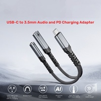 Adaptadores y Conectores para Teléfonos OEM, Convertidor de Audio 2 en 1 USB C a USB C y AUX de 3.5mm, 0.15m